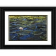 thumbnail image 1 of Braithwaite, Bruce 14x11 Black Ornate Wood Framed with Double Matting Museum Art Print Titled - Lily Pad Blossom, 1 of 4