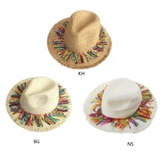 ROZYARD Fedoras Beach Hat Colorful Tassel Cinco de Mayo Straw Hat Mexicans Starw Hat