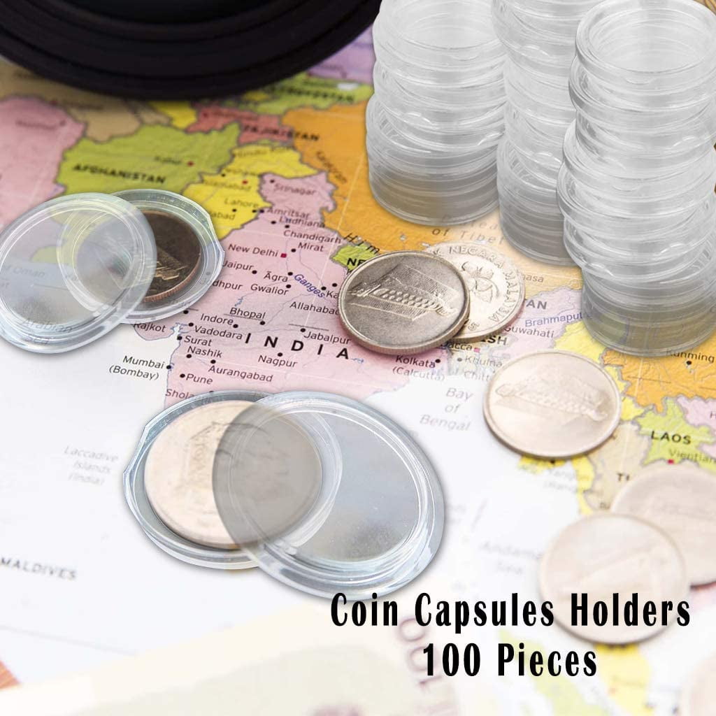 Coin Safe Large Capsule 3 Inch Size 5 oz Coins Fit Silver Rounds ATB 4mm Thick 