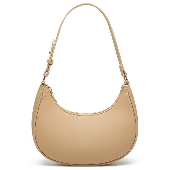 Barabum Shoulder Bag with Detachable Long Strap,Y2K Trendy Purse Vegan Leather Hobo Handbags,Crescent going out everyday Bag