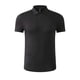 thumbnail image 1 of Tops para hombre, blusas y camisas de cuello redondo y manga corta para hombre, camiseta de manga corta de tejido laminado transpirable, sin costuras y con solapa de color liso de seda de hielo para h, 1 of 4