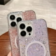 thumbnail image 2 of for iPhone Case,[Compatible with MagSafe] Cute Colorful Glitter Sparkle Bling Clear Silicone Bumper Soft Shockproof Cover Phone Case (Pink,iPhone 13 Pro), 2 of 6