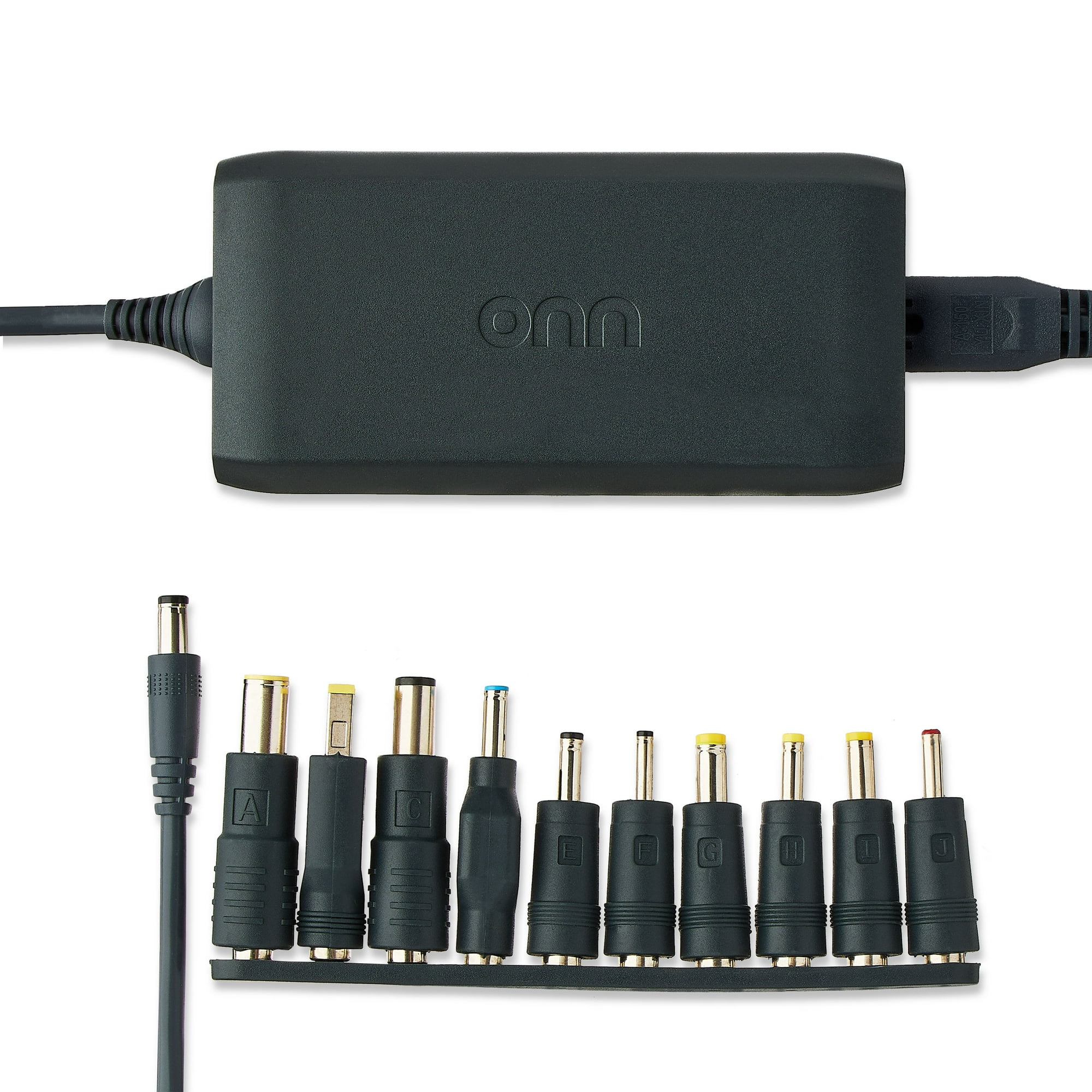 onn. 90W Universal Laptop Charger with 10 Interchangeable Tips, Total 10 Feet Power Cords, Fits Most Laptops Like HP, Dell, Lenovo, onn.