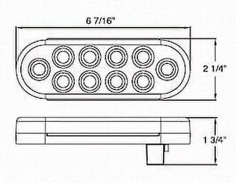 Set of 10 Pcs White Oval Backup Reverse LED 6" Light for Truck Trailer Tractor Jeep w Grommet Pigtail Kit DOT SAE Approved