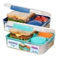 thumbnail image 1 of Sistema TO GO Bento Box Cubes | 1,65 L | Fiambrera para pausa con compartimentos y caja de aperitivos | Sin BPA | 2 unidades | Minty Teal &amp; Ocean Blue, 1 of 7