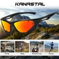 thumbnail image 5 of KANASTAL Sport Sunglasses for Men Women Wrap Around Polarized Sun Glasses with UV400 Protection for Driving Fishing Hiking(Red), 5 of 9