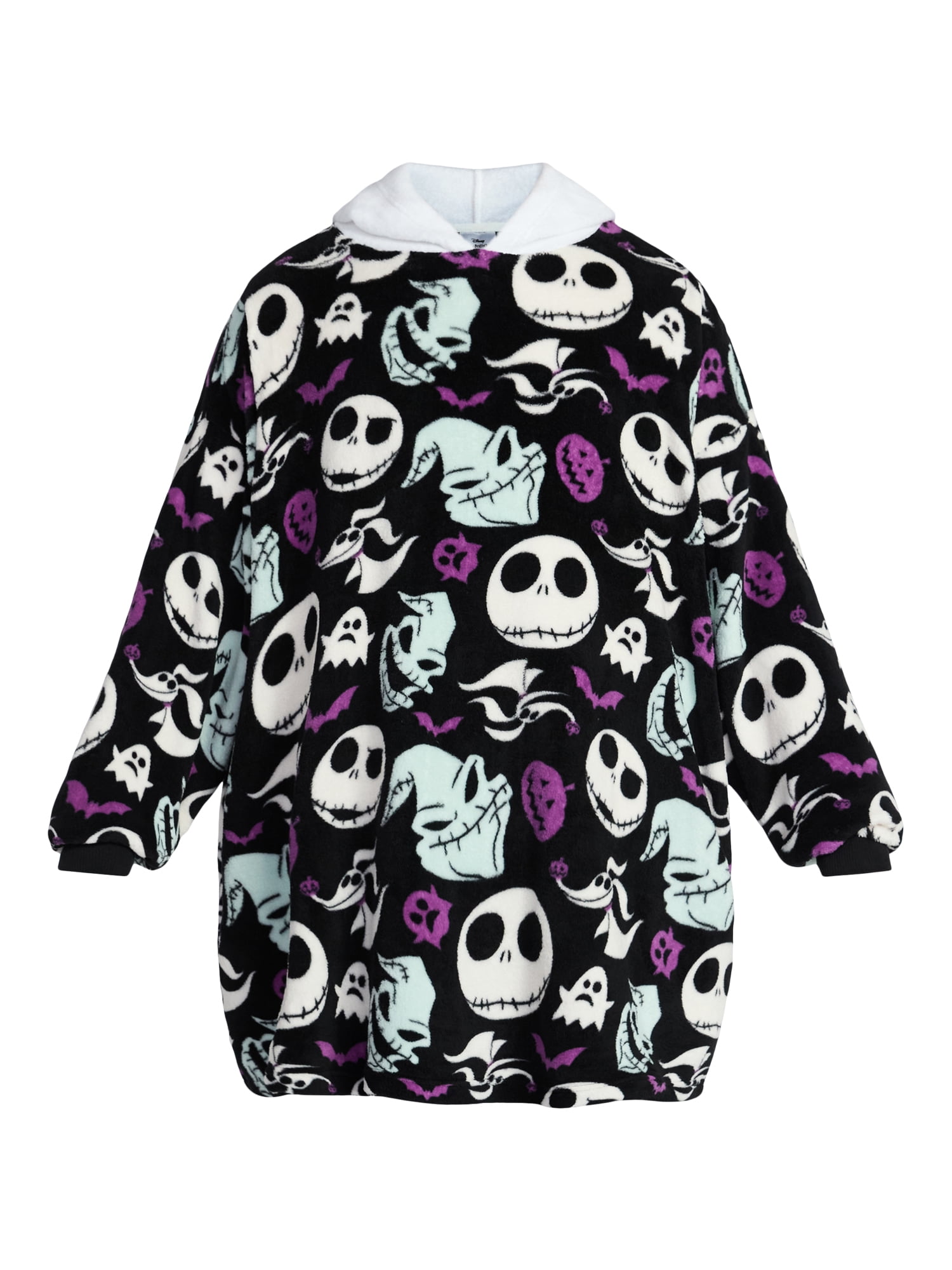 Nightmare Before Christmas Men's and Big Men's Oversized Graphic Hooded Sweatshirt, One Size Fits Most