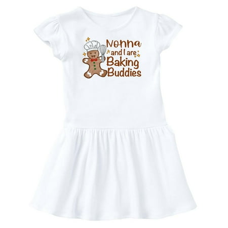 

Inktastic Nonna And I Are Baking Buddies Gift Toddler Girl Dress