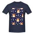 thumbnail image 4 of Bingfone Corgi Lying With Moons And Stars Men'S Loose Fit Short-Sleeve Pocket T-Shirt, 4 of 7