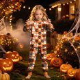 thumbnail image 6 of KPOPLK Halloween Pajamas Kid Girls Clothes Long Sleeve 2Pcs Tee/Pants Pjs Set Toddler Holiday Sleepwear Outfits,Size 6-7 Years, 6 of 9