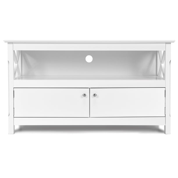 Costway Mueble para TV hasta 112 cm Centro Diversión con Repisa y 2 Puertas Consola para Salón y Dormitorio 112 x 40 x 61 cm