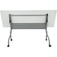 thumbnail image 7 of Lorell White Laminate Flip Top Training Table - For - Table TopWhite Top - Silver Base - 4 Legs - 23.60" Table Top Length x 72" Table Top Width - 29.50" Height - Assembly Required - 1 Each, 7 of 7