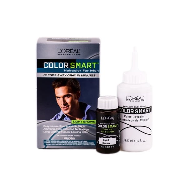 L'Oreal Color Smart Hair Color for Men, Light Brown - Walmart.com