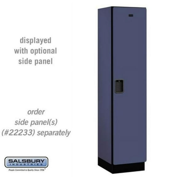 Salsbury Industries 18-21168BLU 18 in. Wide Single Tier Designer Wood Locker, Blue - 1 x 6 ft. x 18 in.