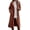 Caramel, variant on Women's Long Hooded Teddy Coat, Button Down Warm Fuzzy Sherpa Fleece Winter Outerwear