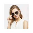 thumbnail image 4 of Polarized Aviator Sunglasses for Women, Grey 58mm Shatterproof Lens, Silver Metal Frame,Case Included, 4 of 8