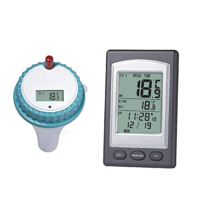 Newentor Pool Thermometer Wireless Floating Easy Read, Digital Pool  Thermometers, Water Temperature Gauge with Indoor Temperature and Humidity  for