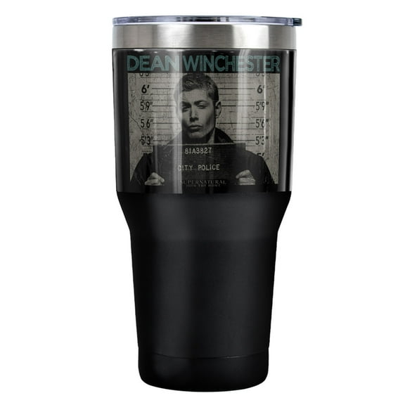 Supernatural Dean Mug Shot Stainless Steel Tumbler 30 oz Coffee Travel Cup, Vacuum Insulated & Double Wall with Leakproof Sliding Lid