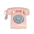 thumbnail image 2 of TelPal Pink Corded Telephone Classic Rotary Dial Home Phones Antique Old Fashion Vintage Phone of 1930s Business Telephone for Home Office Decor, 2 of 6