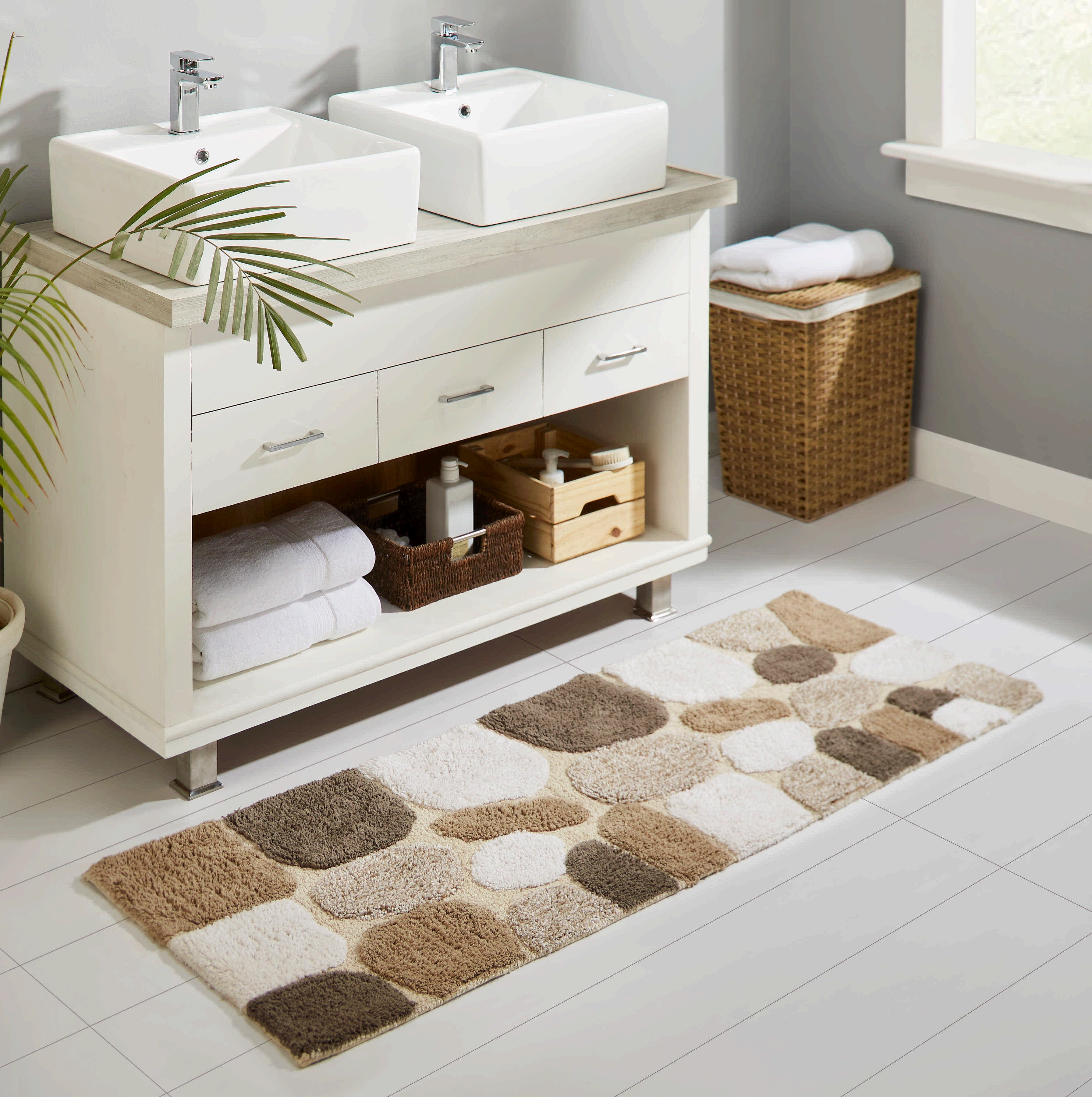 Chesapeake Pebbles Safari Bath Runner (24"x60") - Walmart.com