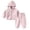 Pink, variant on mgoYE Baby Clothes for Girls Clothes Solid Color Zipper Hoodie and Pants Set Infant Fall Winter Outfits