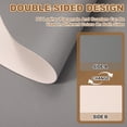 thumbnail image 3 of Juego de 4 manteles y posavasos Uxcell, manteles de mesa de cuero PU, lavables y resistentes al calor (Gris/Beige), 3 of 7
