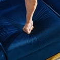 thumbnail image 5 of Modern Velvet Chesterfield 3-Seat Sofa 84 Inches with Gold Stainless for Living Room, 5 of 11