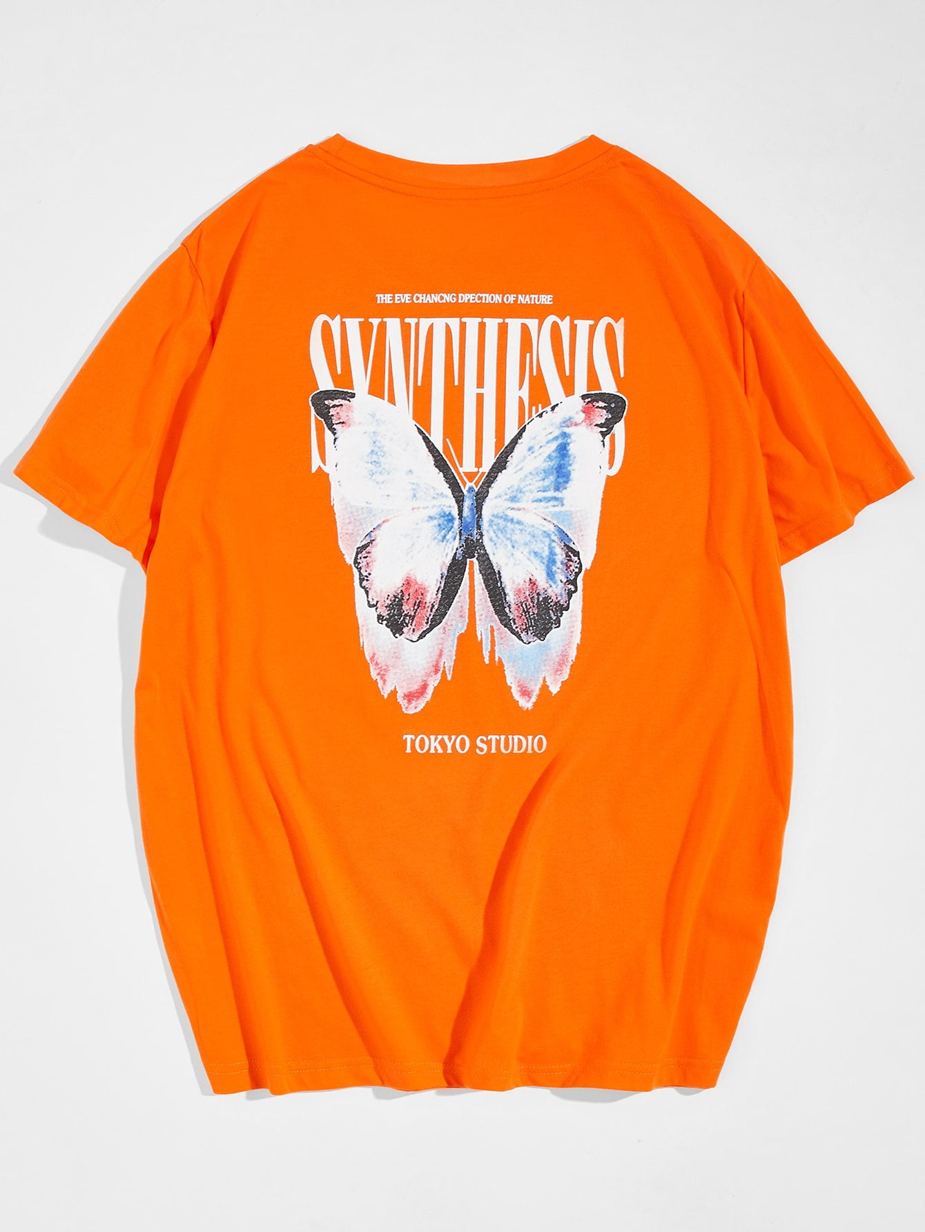 Slogan Graphic Tee Orange 