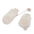 thumbnail image 2 of Warm Gloves Knitted Warm Finger Hugging Fingerless Gloves Stretchy Snow Mittens White One Size, 2 of 3
