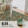 thumbnail image 5 of ATHOPE 5x7 Area Rugs for Living Room Bedroom, Floral Washable Soft Low Pile Rug with Non-Slip Backing, Large Vintage Distress Print Pattern Carpet, Green Floral, 5 of 7