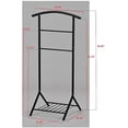thumbnail image 4 of Pilaster Designs HAVA467 Pilaster Designs - Black Tubular Metal Suit Valet Rack Stand Organizer, 4 of 4