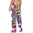 thumbnail image 3 of FORMRS Mens Pajama Pants with Pockets Sleepwear Lounge Bottoms Sizes S-2XL, Purple Wavy Plaid, 3 of 7