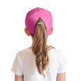 thumbnail image 4 of LIZENG Girls Glitter Baseball Cap Kids Adjustable Ponytail Hat Toddler Summer Mesh Trucker Hats, 4 of 7
