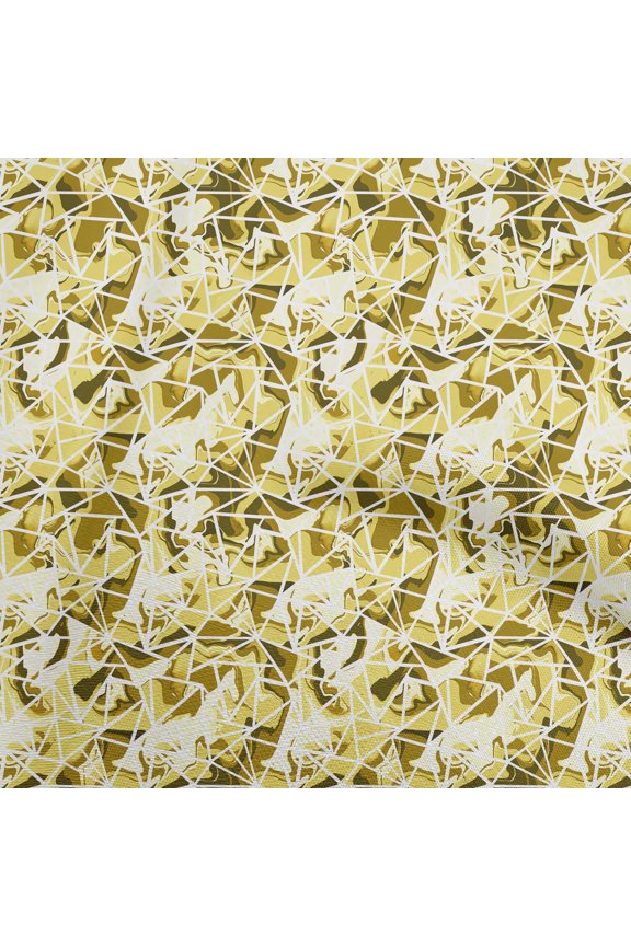 Polyester Lycra Yellow Fabric Abstract Sewing Material Print Fabric By The Yard 56 Inch Wide