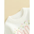 thumbnail image 3 of Toddler Baby Girl Boys First Birthday Sweater One Embroidery Knit Pullovers Long Sleeve Round Neck Warm Pullover Top Fall Winter Clothes, 3 of 7
