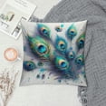 thumbnail image 2 of Leisuo Mulberry Park - Edition, Artist-Designed Printed Pure Pillowcase - Peacock Feathers, 2 of 5