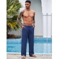 thumbnail image 4 of COOFANDY Mens Linen Cotton Pants Loose Fit Casual Linen Pants Summer Beach Pants, 4 of 6