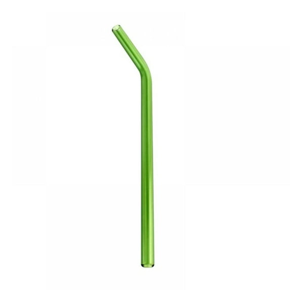 1Pc Glass Straw Drinking 180mm*8mm Reusable Elbow Straws Glass Eco Friendly Heat Resistant Glass Straws for Smoothies Cocktails,Heat And High Temperature Resistant Glass Straw