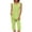 Army Green, variant on Cotton Pajamas for Women Casual Printed Sleeveless Round Neck Top + Capri Pants Set Pajama Set Ladies Comfortable Loungewear Set