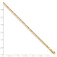 thumbnail image 3 of Quality Gold ANK68-9 2 mm x 9 in. 14K Yellow Gold Polished Anchor Link Anklet, 3 of 6