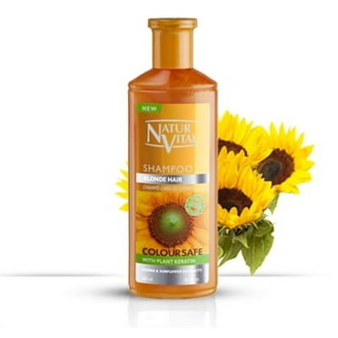 Natur Vital Blonde Henna Shampoo - Colour and Shine -  Natural and Organic- Parabens and Silicons Free- Hypoallergenic - Color Protection - 300 ml