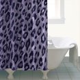 thumbnail image 4 of Leopard Pattern Purple Shower Curtain 72"x84" ,Bathroom Decorative Shower Curtains Set with 12 Hooks,Modern Waterproof Washable Shower Curtain, 4 of 6