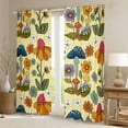 thumbnail image 2 of jejeloiu Kawaii Cute Flower Curtains Pack of 2 (42x84 Each),Cartoon Fungus Mushroom Curtains Blackout For Kids, 2 of 6