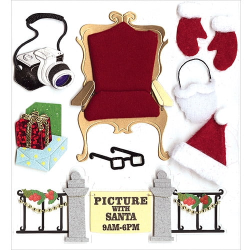 Jolee's Christmas Stickers, Pictures W/Santa