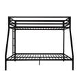 thumbnail image 6 of Einfach Metal Twin over Full Bunk Bed Frame with Removable Stair & Underbed Storage, Black, 6 of 8