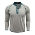 thumbnail image 5 of Xzbqbs Mens Henley Shirts Long Sleeve Button Down Casual Slim Fit Pullover Fashion Lightweight Soild Color V-Neck T Shirts for Men, 5 of 7