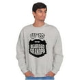 thumbnail image 3 of Baddie Bearded Grandpa Cool Funny Men's Crewneck Sweatshirt Brisco Brands X, 3 of 6