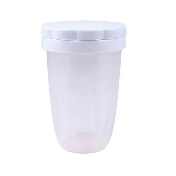 Coctelera multiusos para azúcar, harina, azúcar en polvo, tamiz de polvo, Material plástico, agitadores de azúcar en polvo con tapa para hornear