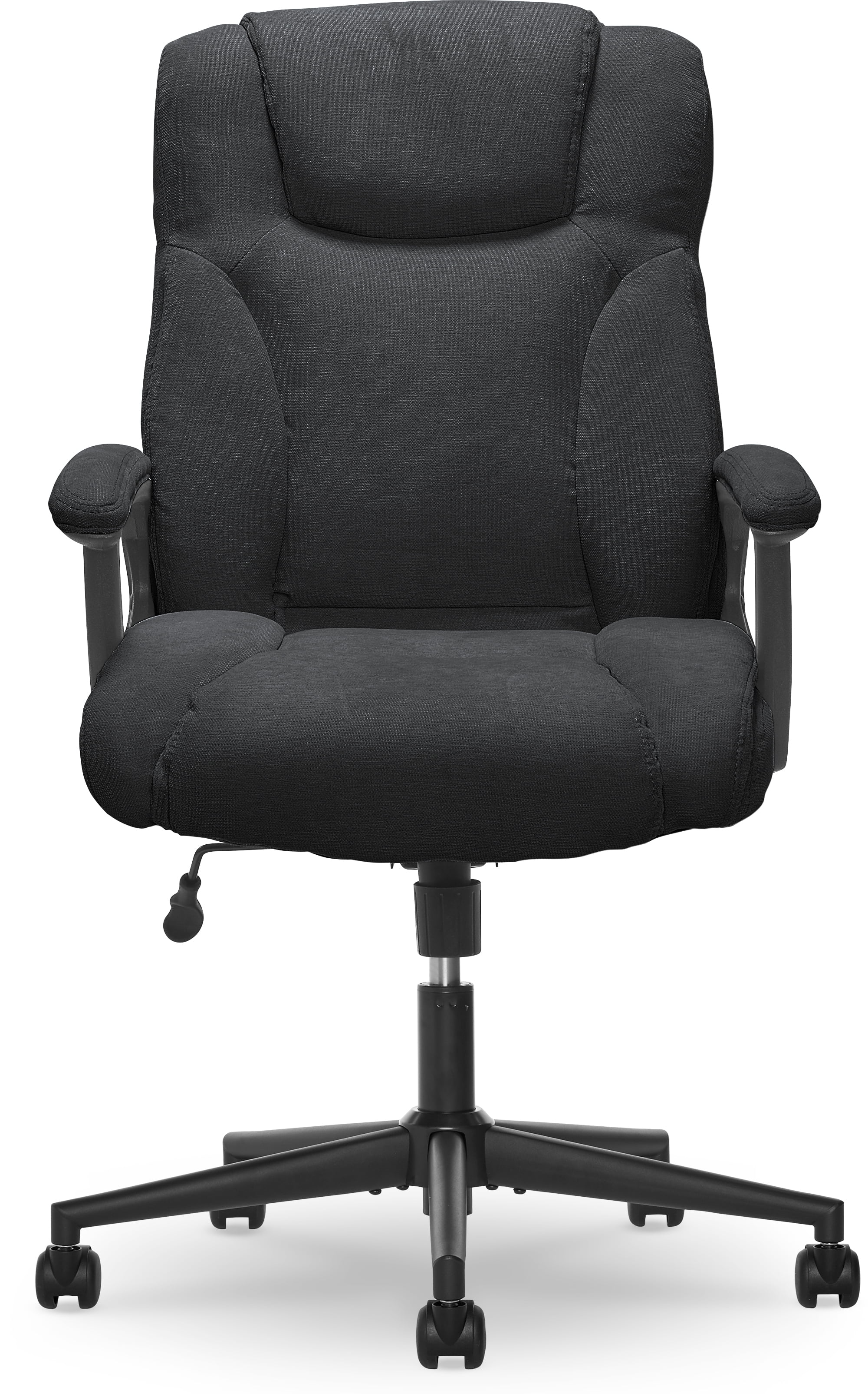 Serta Connor Executive Office Chair, Ergonomic Computer Chair with Layered Body Pillows, Contoured Lumbar, Adjustable Seat, Microfiber Fabric, Black