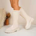 thumbnail image 6 of Womans Boots Winter Women Thickened Fleece Knee High Long Boots Chunky Heel Versatile Thick-Soled Warm Snow Boots for Casual Outdoor, 6 of 9